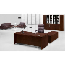 Melamine L Shaped Brown Office Desk Contemporary Office Furniture (FOHBE20-A)